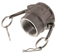 Acoplamiento de aluminio Camlock DN 40 (1 1/2'') Rp 1 1/2'' Rosca hembra Tipo D MIL-C-27487