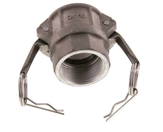 Acoplamiento de aluminio Camlock DN 40 (1 1/2'') Rp 1 1/2'' Rosca hembra Tipo D MIL-C-27487
