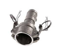 Acoplamiento de acero inoxidable Camlock DN 25 (1'') Pilar de manguera (25 mm) Tipo C MIL-C-27487