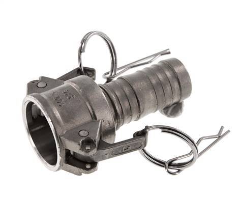 Acoplamiento de acero inoxidable Camlock DN 25 (1'') Pilar de manguera (25 mm) Tipo C MIL-C-27487