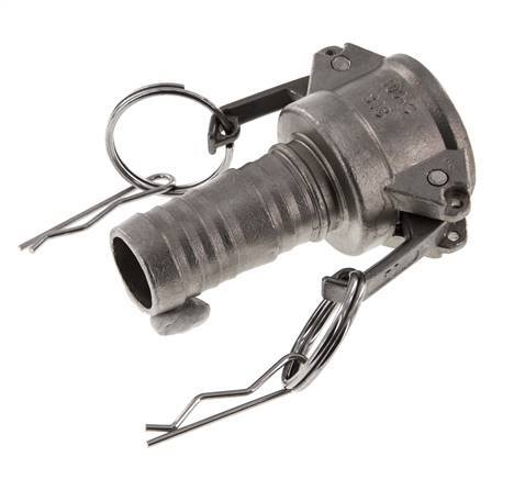 Acoplamiento de acero inoxidable Camlock DN 25 (1'') Pilar de manguera (25 mm) Tipo C MIL-C-27487