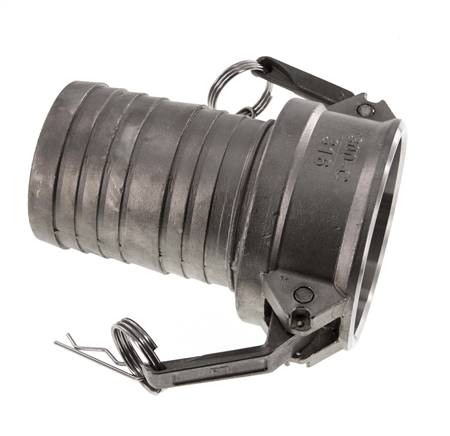 Acoplamiento de acero inoxidable Camlock DN 75 (3'') Pilar de manguera (75 mm) Tipo C MIL-C-27487
