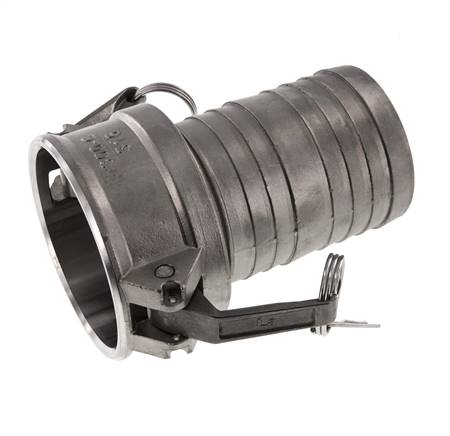 Acoplamiento de acero inoxidable Camlock DN 75 (3'') Pilar de manguera (75 mm) Tipo C MIL-C-27487