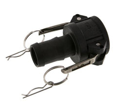 Acoplamiento de polipropileno Camlock DN 32 (1 1/4'') Pilar de manguera (32 mm) Tipo C MIL-C-27487
