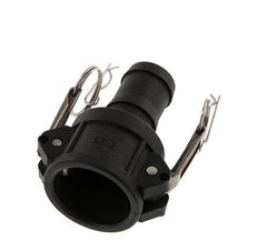 Acoplamiento de polipropileno Camlock DN 32 (1 1/4'') Pilar de manguera (32 mm) Tipo C MIL-C-27487