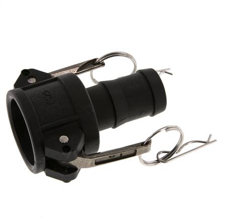 Acoplamiento de polipropileno Camlock DN 32 (1 1/4'') Pilar de manguera (32 mm) Tipo C MIL-C-27487