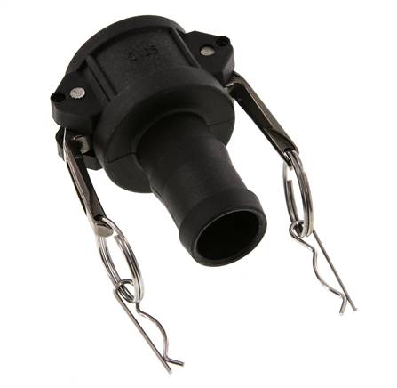 Acoplamiento de polipropileno Camlock DN 32 (1 1/4'') Pilar de manguera (32 mm) Tipo C MIL-C-27487