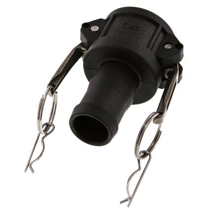 Acoplamiento de polipropileno Camlock DN 32 (1 1/4'') Pilar de manguera (32 mm) Tipo C MIL-C-27487