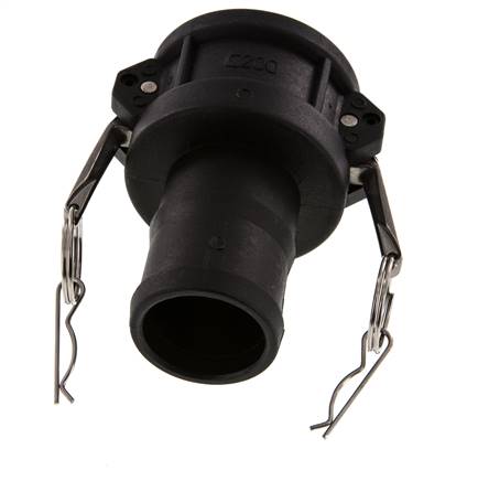Acoplamiento de polipropileno Camlock DN 50 (2'') Pilar de manguera (50 mm) Tipo C MIL-C-27487
