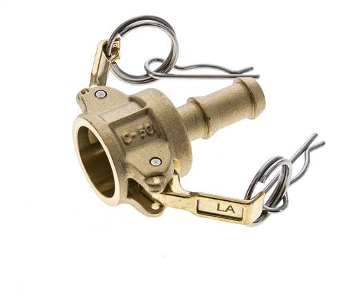 Acoplamiento de latón Camlock DN 15 (1/2'') Pilar de manguera (13 mm) Tipo C MIL-C-27487