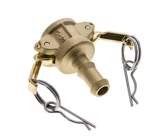Acoplamiento de latón Camlock DN 15 (1/2'') Pilar de manguera (13 mm) Tipo C MIL-C-27487