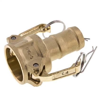 Acoplamiento de latón Camlock DN 32 (1 1/4'') Pilar de manguera (32 mm) Tipo C MIL-C-27487
