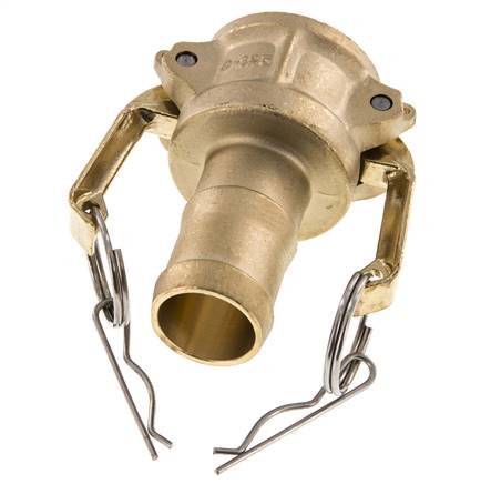 Acoplamiento de latón Camlock DN 32 (1 1/4'') Pilar de manguera (32 mm) Tipo C MIL-C-27487