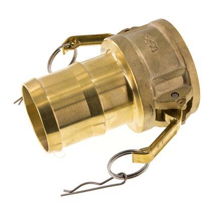 Acoplamiento de latón Camlock DN 60 (2 1/2'') Pilar de manguera (63 mm) Tipo C MIL-C-27487