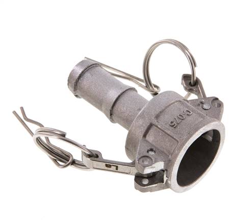 Acoplamiento de aluminio Camlock DN 20 (3/4'') Pilar de manguera (19 mm) Tipo C MIL-C-27487