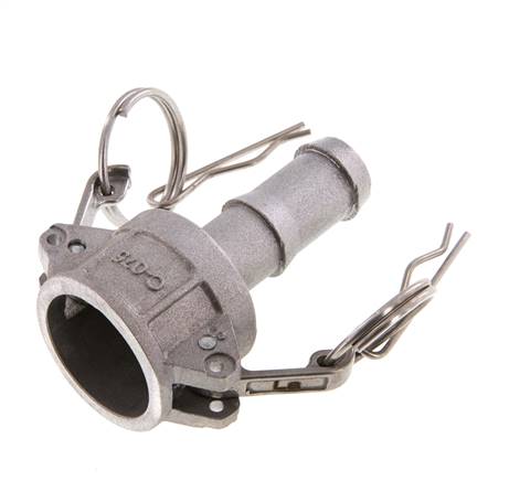 Acoplamiento de aluminio Camlock DN 20 (3/4'') Pilar de manguera (19 mm) Tipo C MIL-C-27487