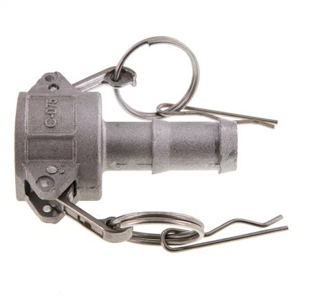 Acoplamiento de aluminio Camlock DN 20 (3/4'') Pilar de manguera (19 mm) Tipo C MIL-C-27487