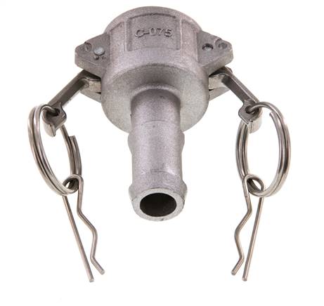 Acoplamiento de aluminio Camlock DN 20 (3/4'') Pilar de manguera (19 mm) Tipo C MIL-C-27487