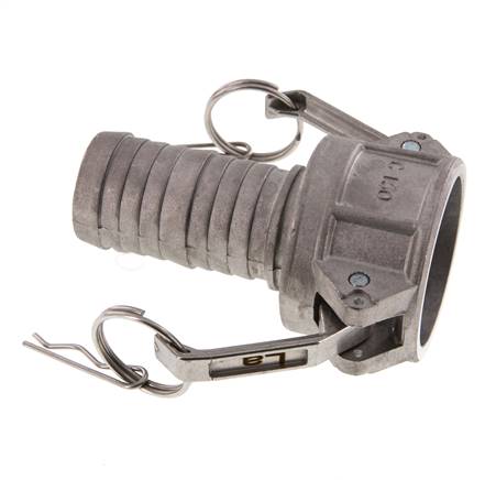 Acoplamiento de aluminio Camlock DN 40 (1 1/2'') Pilar de manguera (38 mm) Tipo C MIL-C-27487