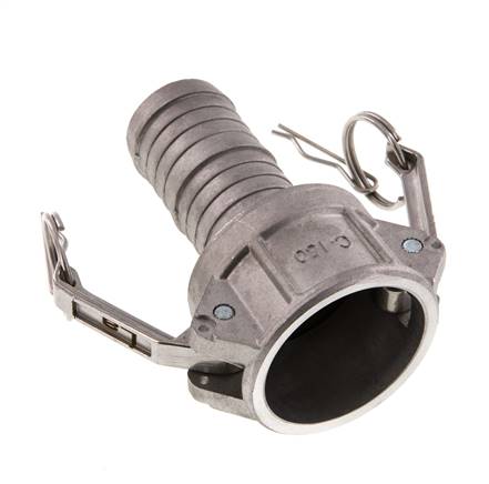 Acoplamiento de aluminio Camlock DN 40 (1 1/2'') Pilar de manguera (38 mm) Tipo C MIL-C-27487