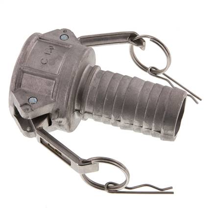 Acoplamiento de aluminio Camlock DN 40 (1 1/2'') Pilar de manguera (38 mm) Tipo C MIL-C-27487