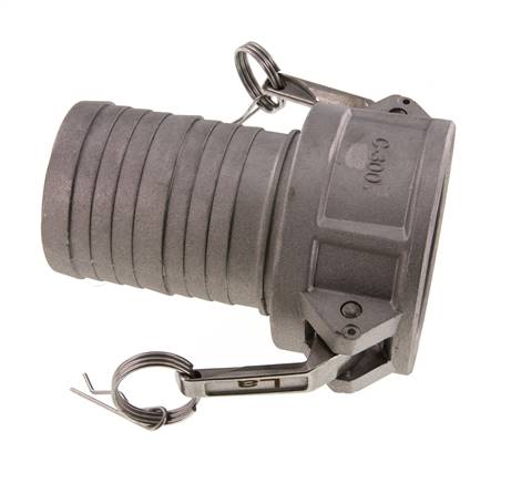 Acoplamiento de aluminio Camlock DN 75 (3'') Pilar de manguera (75 mm) Tipo C MIL-C-27487