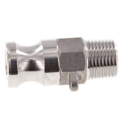 Acoplamiento de acero inoxidable Camlock DN 15 (1/2'') R 1/2'' rosca macho tipo F MIL-C-27487