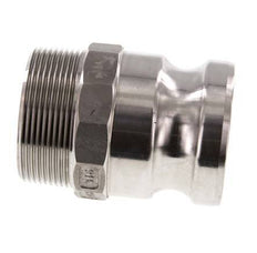 Acoplamiento de acero inoxidable Camlock DN 50 (2'') R 2'' rosca macho tipo F MIL-C-27487