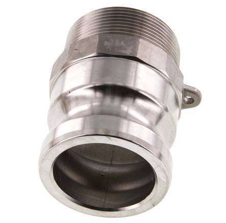 Acoplamiento de acero inoxidable Camlock DN 50 (2'') R 2'' rosca macho tipo F MIL-C-27487