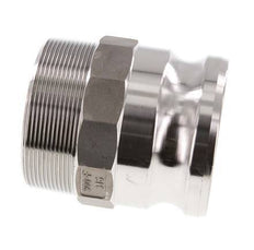 Acoplamiento de acero inoxidable Camlock DN 75 (3'') R 3'' rosca macho tipo F MIL-C-27487