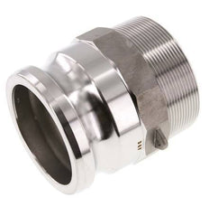 Acoplamiento de acero inoxidable Camlock DN 75 (3'') R 3'' rosca macho tipo F MIL-C-27487