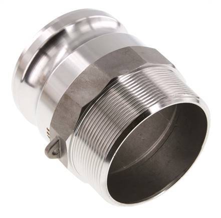 Acoplamiento de acero inoxidable Camlock DN 75 (3'') R 3'' rosca macho tipo F MIL-C-27487