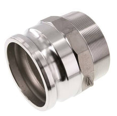Acoplamiento de acero inoxidable Camlock DN 90 (4'') R 4'' rosca macho tipo F MIL-C-27487