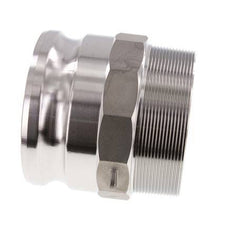 Acoplamiento de acero inoxidable Camlock DN 90 (4'') R 4'' rosca macho tipo F MIL-C-27487