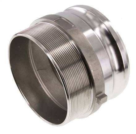 Acoplamiento de acero inoxidable Camlock DN 120 (5'') R 5'' Rosca Macho Tipo F MIL-C-27487