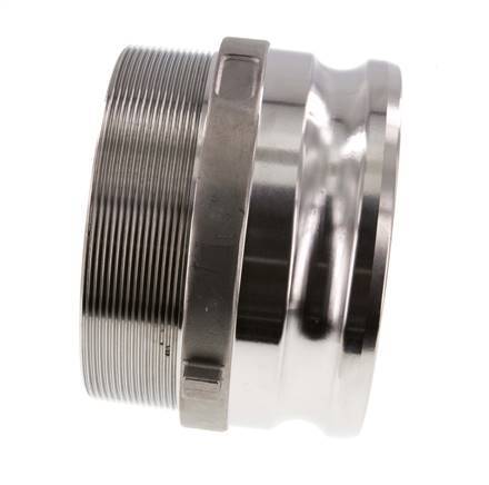 Acoplamiento de acero inoxidable Camlock DN 120 (5'') R 5'' Rosca Macho Tipo F MIL-C-27487