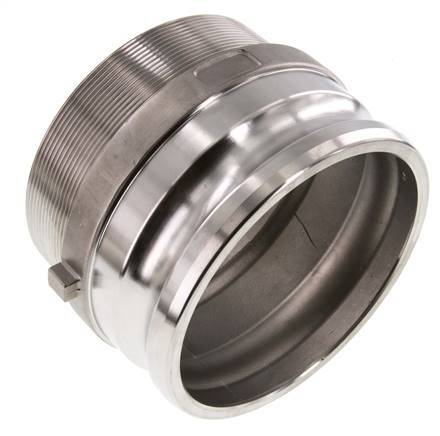 Acoplamiento de acero inoxidable Camlock DN 120 (5'') R 5'' Rosca Macho Tipo F MIL-C-27487