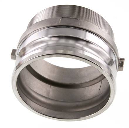 Acoplamiento de acero inoxidable Camlock DN 120 (5'') R 5'' Rosca Macho Tipo F MIL-C-27487
