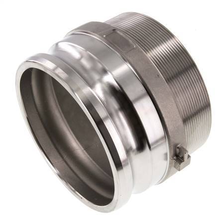 Acoplamiento de acero inoxidable Camlock DN 120 (5'') R 5'' Rosca Macho Tipo F MIL-C-27487