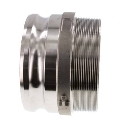Acoplamiento de acero inoxidable Camlock DN 120 (5'') R 5'' Rosca Macho Tipo F MIL-C-27487