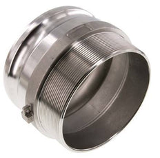 Acoplamiento de acero inoxidable Camlock DN 120 (5'') R 5'' Rosca Macho Tipo F MIL-C-27487