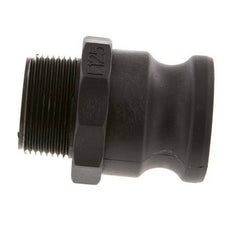 Acoplamiento de polipropileno Camlock DN 40 (1 1/2'') R 1 1/4'' Rosca Macho Tipo F MIL-C-27487 [2 Piezas]