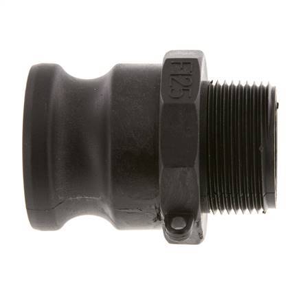 Acoplamiento de polipropileno Camlock DN 40 (1 1/2'') R 1 1/4'' Rosca Macho Tipo F MIL-C-27487 [2 Piezas]