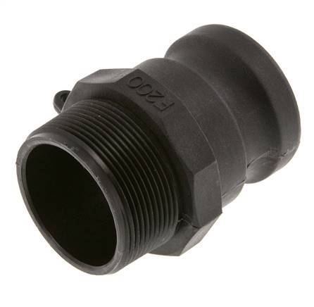 Acoplamiento de polipropileno Camlock DN 50 (2'') R 2'' rosca macho tipo F MIL-C-27487
