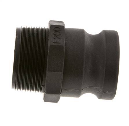 Acoplamiento de polipropileno Camlock DN 50 (2'') R 2'' rosca macho tipo F MIL-C-27487