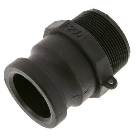 Acoplamiento de polipropileno Camlock DN 50 (2'') R 2'' rosca macho tipo F MIL-C-27487