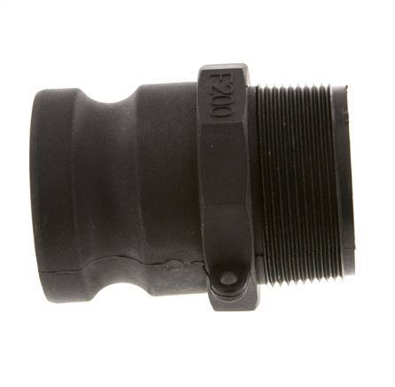 Acoplamiento de polipropileno Camlock DN 50 (2'') R 2'' rosca macho tipo F MIL-C-27487