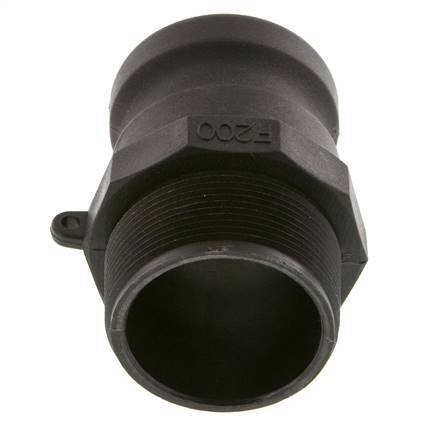 Acoplamiento de polipropileno Camlock DN 50 (2'') R 2'' rosca macho tipo F MIL-C-27487