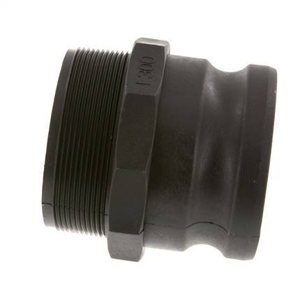 Acoplamiento de polipropileno Camlock DN 75 (3'') R 3'' rosca macho tipo F MIL-C-27487