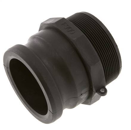 Acoplamiento de polipropileno Camlock DN 75 (3'') R 3'' rosca macho tipo F MIL-C-27487